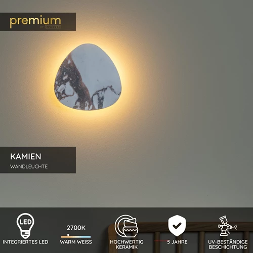 Lucide KAMIEN - Wandleuchte - LED - 1x6W 2700K - Weiß | Premium - USP